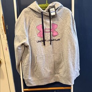 Under Armour Gray and Pink Hoodie